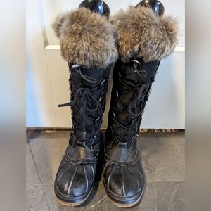 Rudsak Women's Black Fur-Trimmed Winter Boots (Size 38)